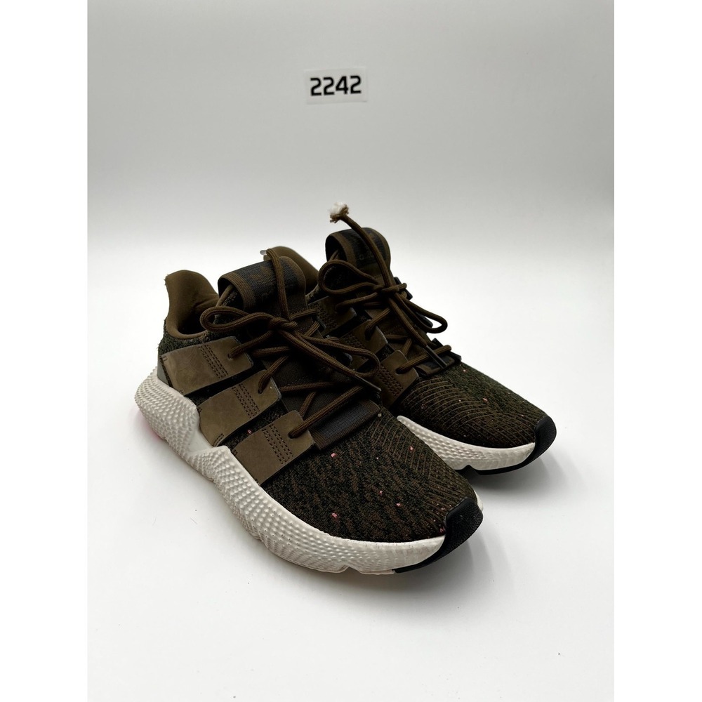Adidas Prophere Mens Size 7.5 Casual Shoes Trace Olive Knit Low Top Sneakers